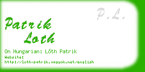 patrik loth business card